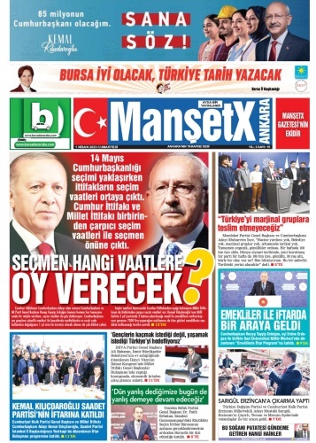 MansetX Gazetesi 'nin 12. yıl 333. Nisan Bursa ve Ankara sayıları sizlerle