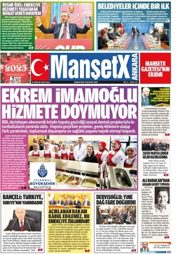 MANŞETX GAZETESİ'NİN 13.YIL 351. ANKARA-BURSA ARALIK SAYILARI ÇIKTI