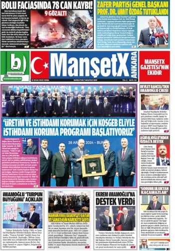 MANŞETX GAZETESİ'NİN 14.YIL 352. ANKARA-BURSA OCAK SAYILARI ÇIKTI!